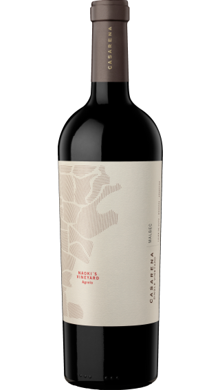 Bottle of Casarena Naoki's Vineyard Malbec 2019 wine 750 ml