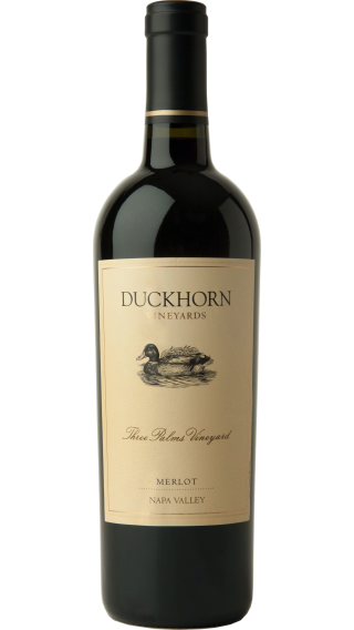 Bottle of Duckhorn Three Palms Merlot 2019 wine 750 ml