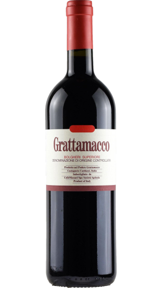 Bottle of Grattamacco Bolgheri Superiore 2020 wine 750 ml