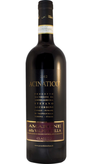 Bottle of Stefano Accordini Acinatico Amarone della Valpolicella Classico 2012 wine 750 ml