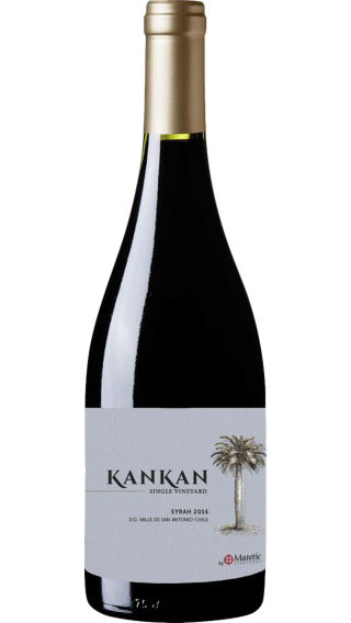 Bottle of Matetic KanKan Syrah 2016 wine 750 ml