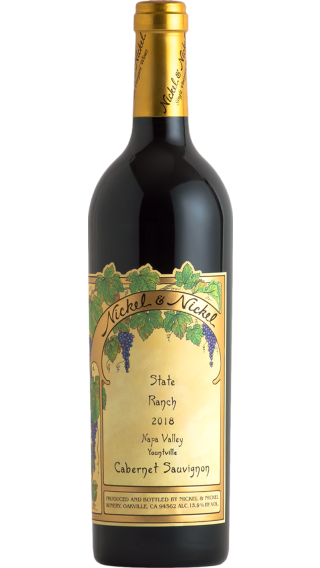 Bottle of Nickel & Nickel State Ranch Cabernet Sauvignon 2018 wine 750 ml